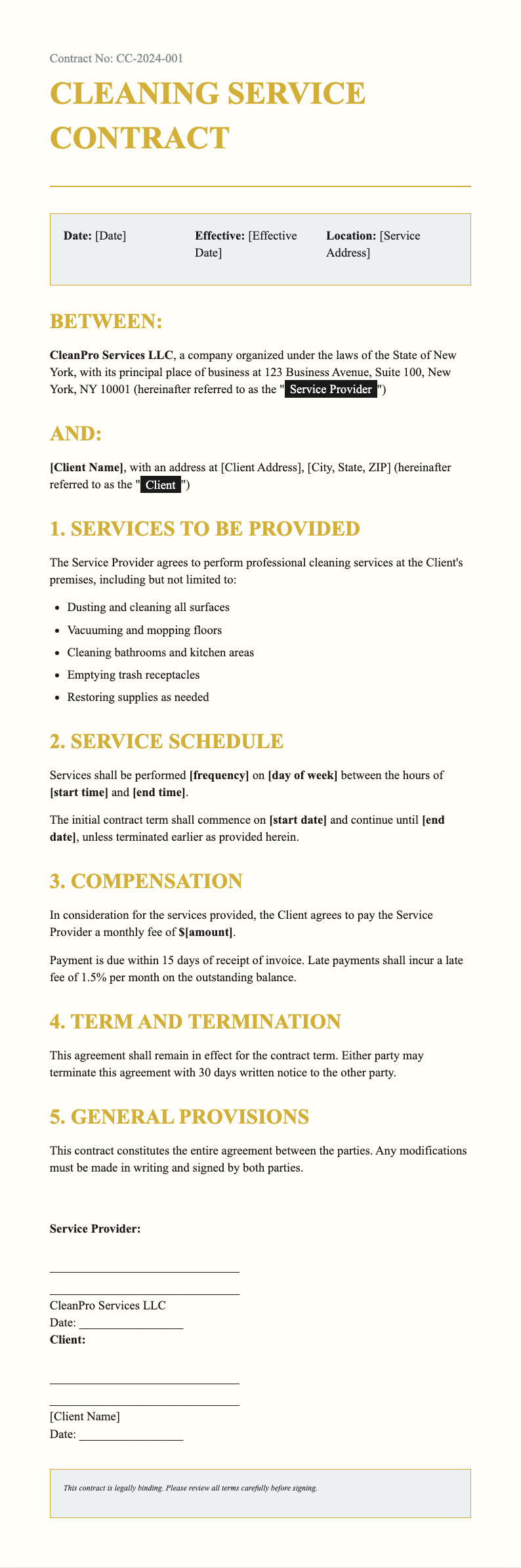 Award winning cleaning contract